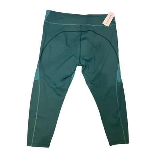 NWT Outdoor Voices Women 3XL Move Free 3/4 Cropped‎ Legging Teal Green Heathered - Picture 15 of 16